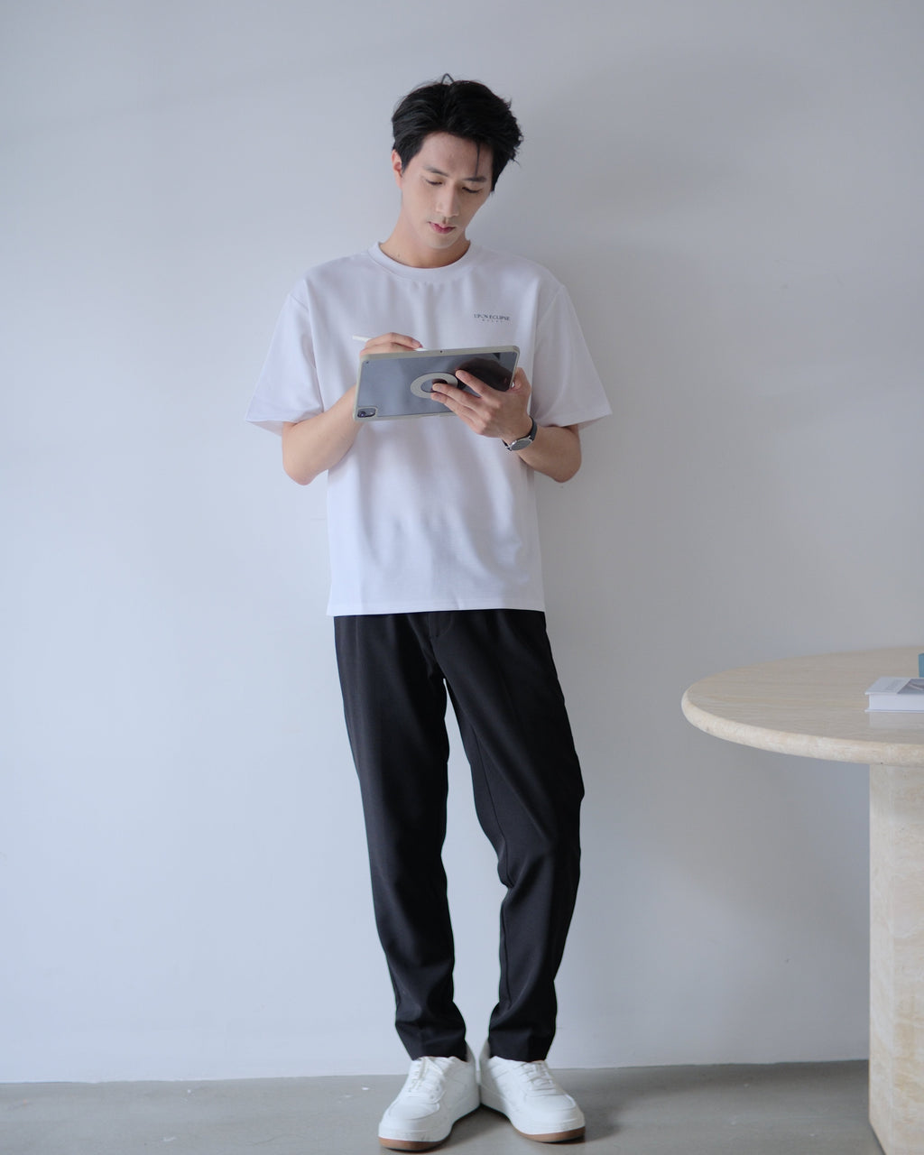 Foundational Classic-Fit Trousers Matte Black