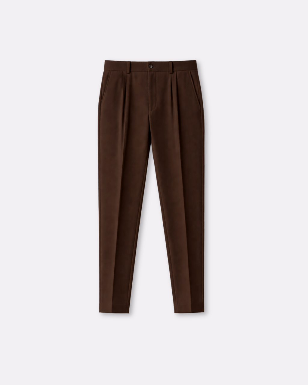 Foundational Classic-Fit Trousers Warm Brown