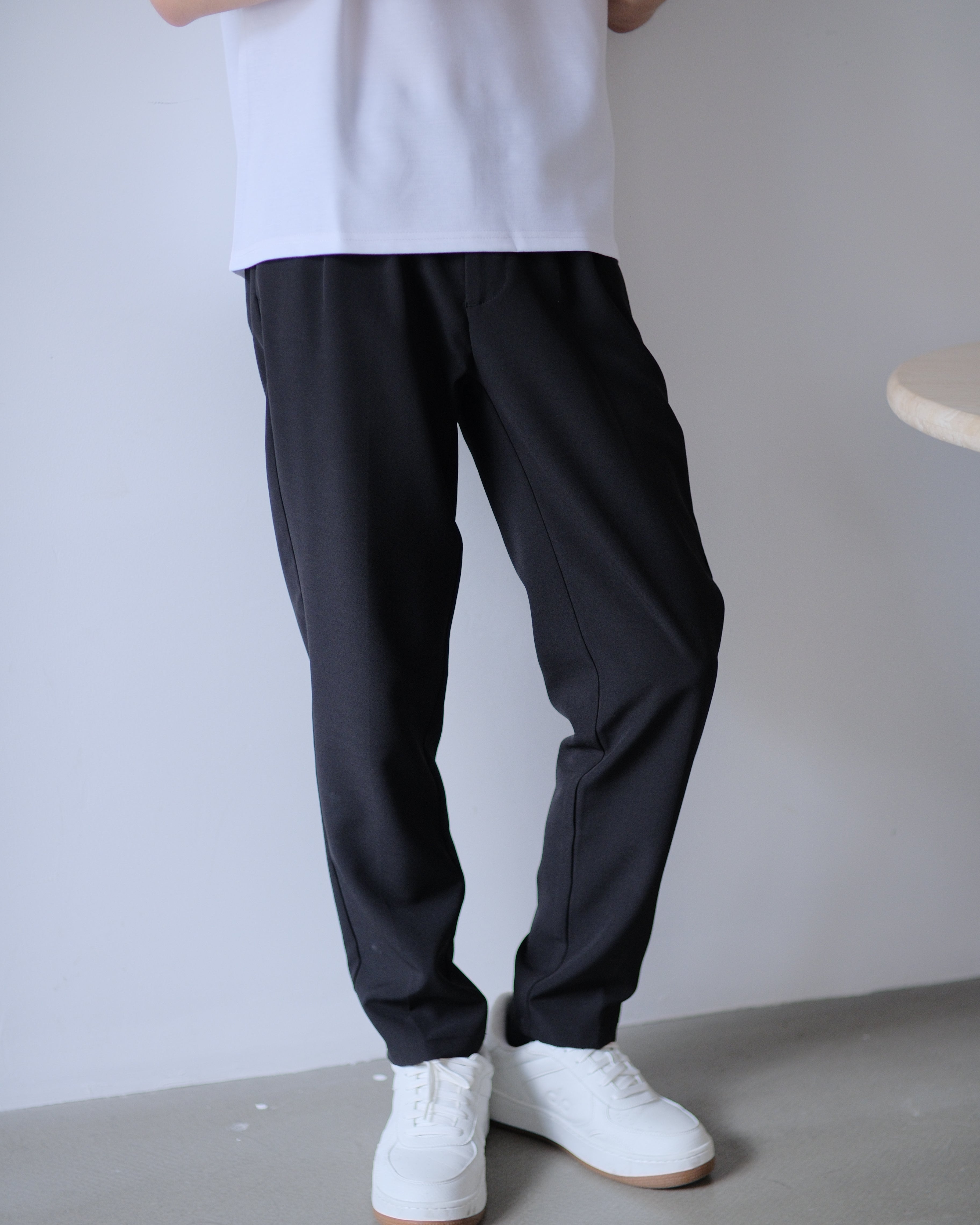 Foundational Classic-Fit Trousers Matte Black