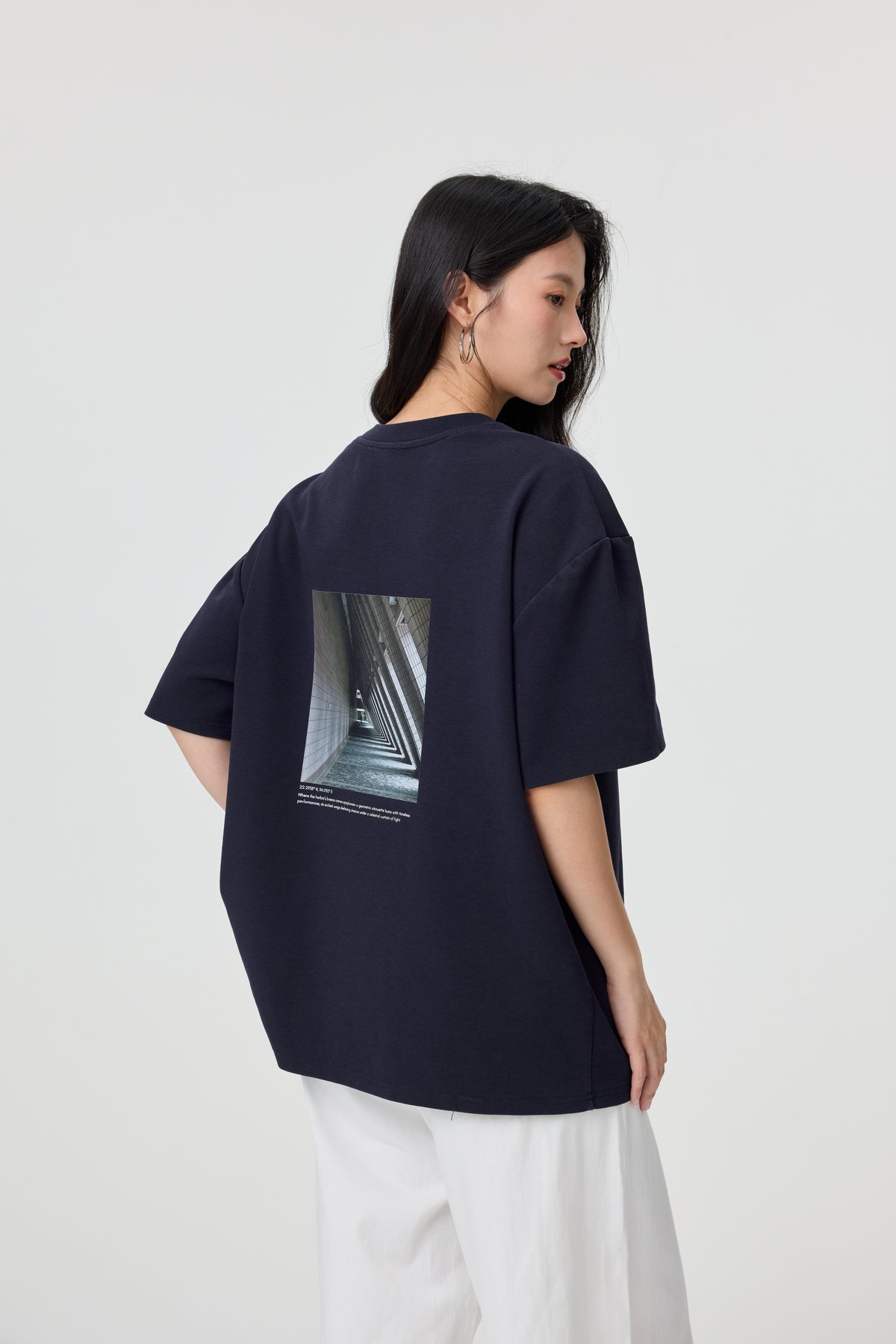 D852 Oversized T-Shirt Royal Navy