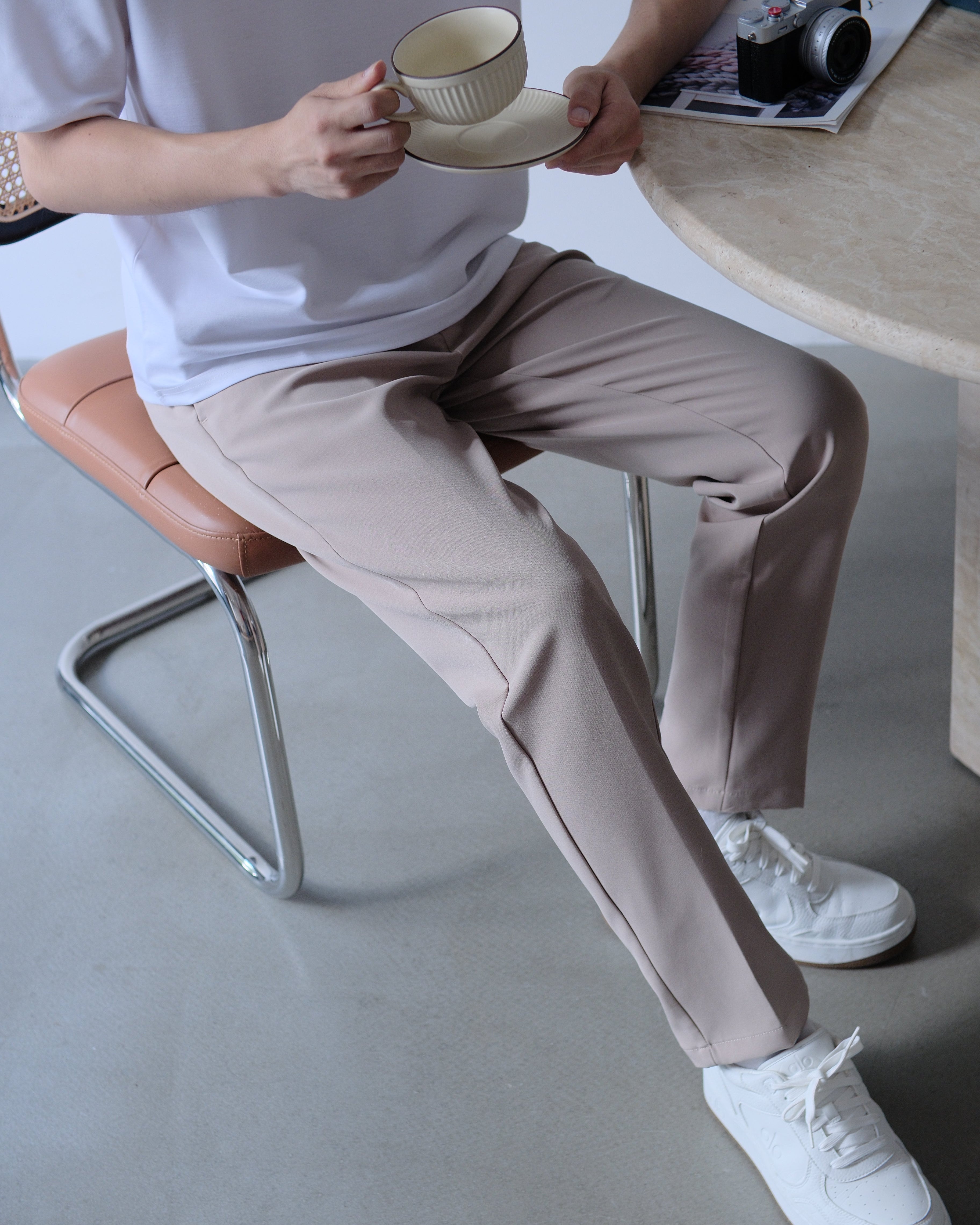 Foundational Classic-Fit Trousers Soft Beige