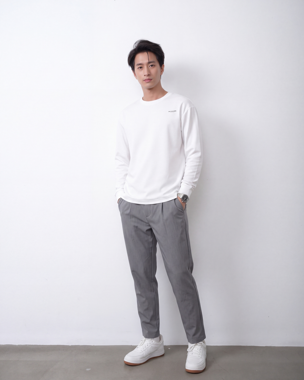 Foundational Long Sleeve Classic White
