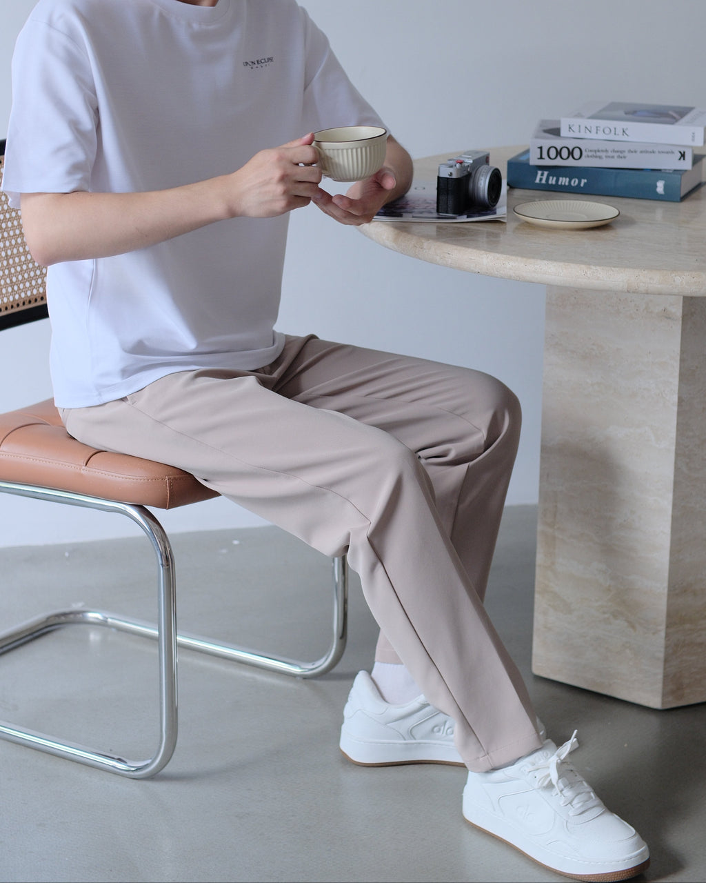 Foundational Classic-Fit Trousers Soft Beige