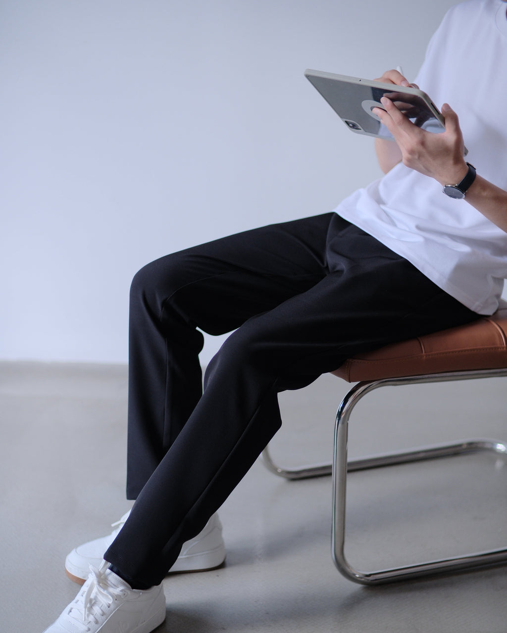 Foundational Classic-Fit Trousers Matte Black