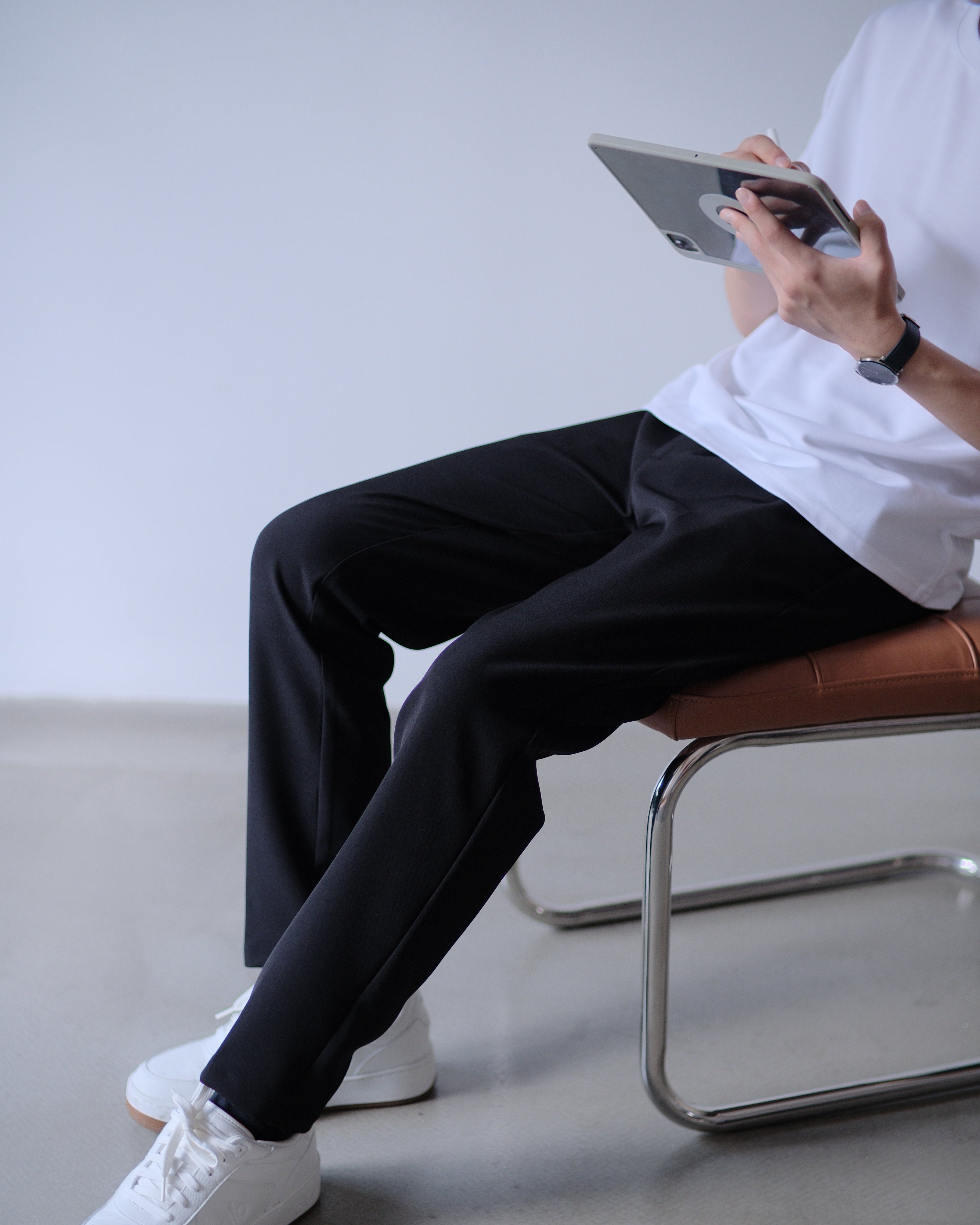Foundational Classic-Fit Trousers Matte Black