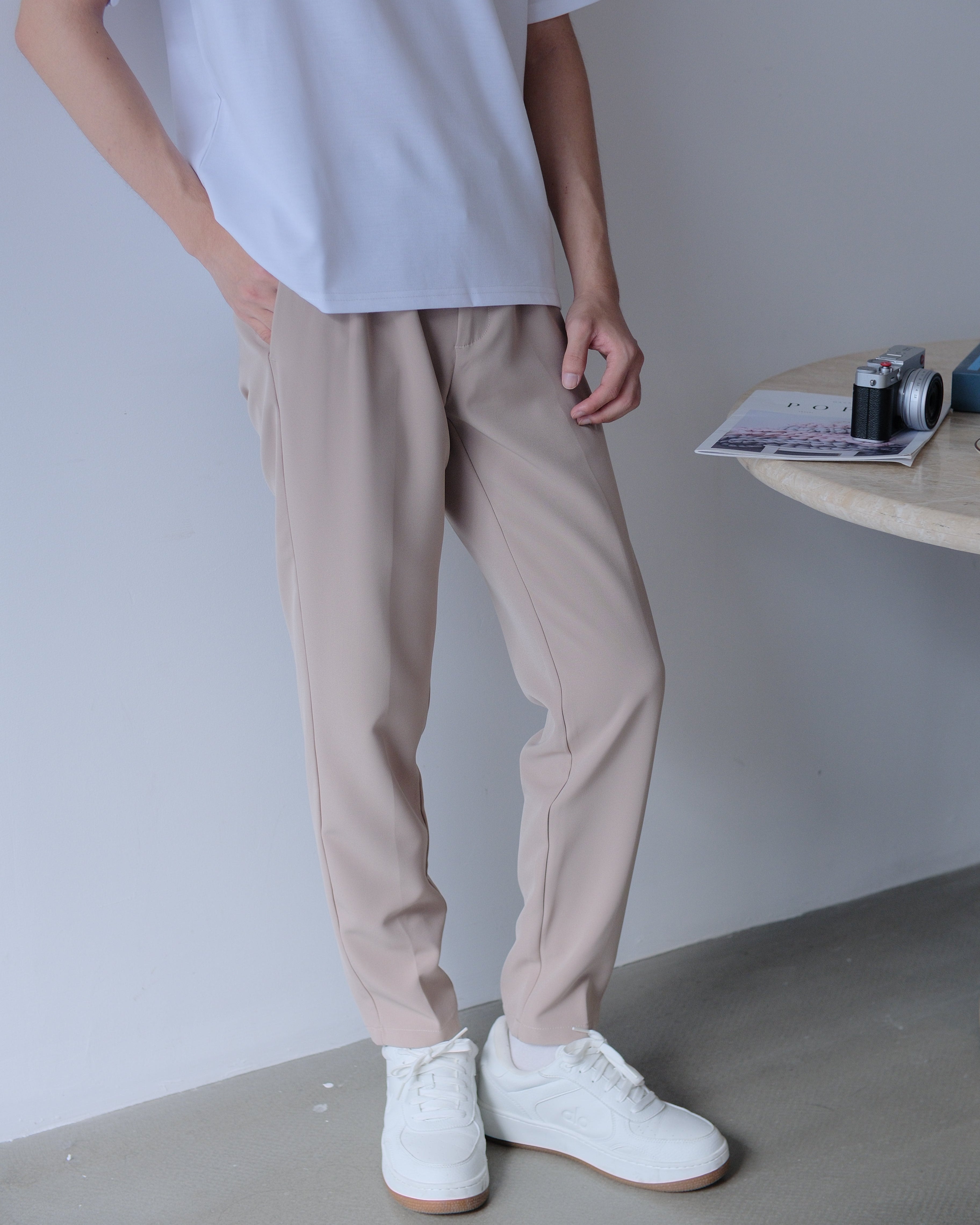 Foundational Classic-Fit Trousers Soft Beige