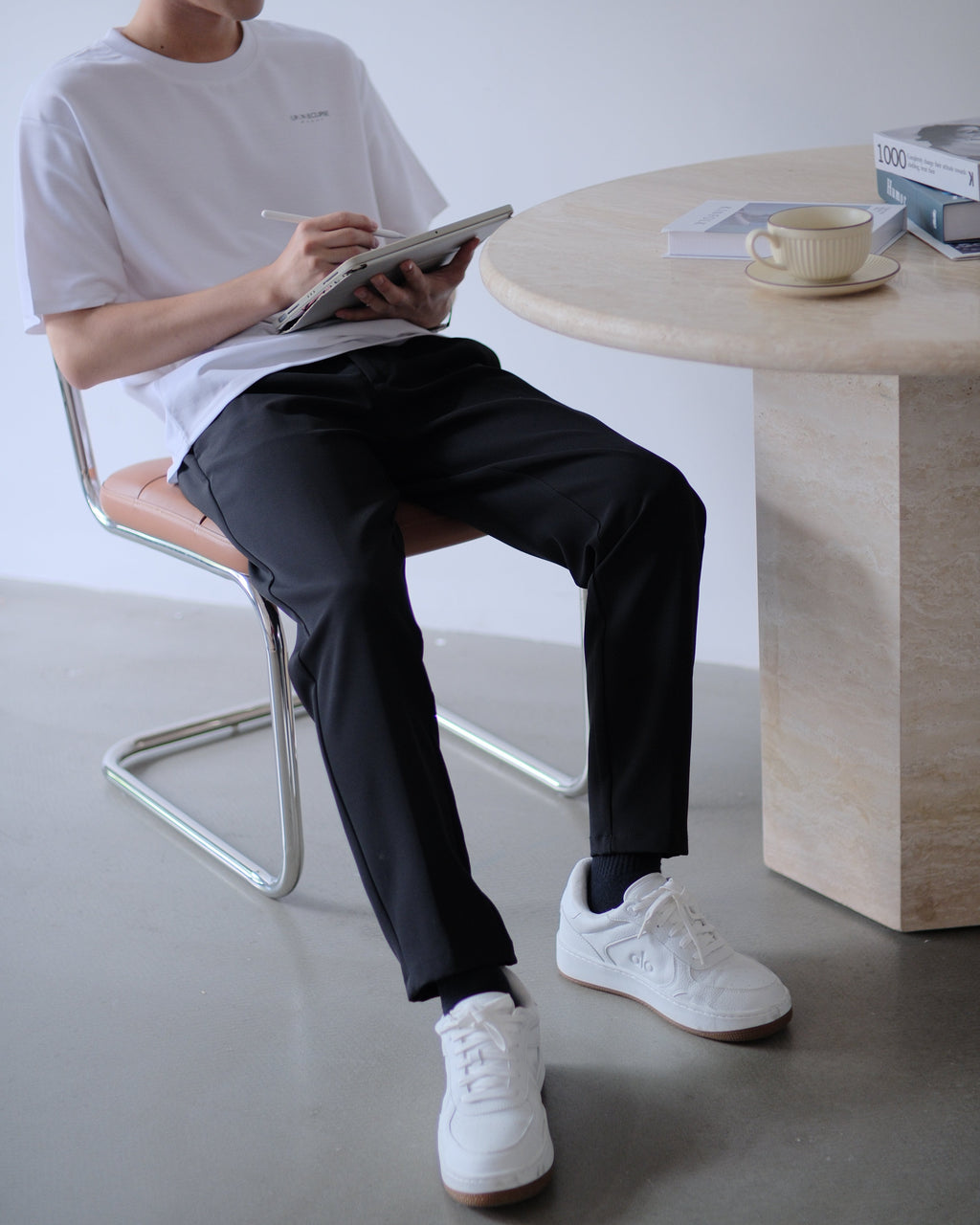 Foundational Classic-Fit Trousers Matte Black
