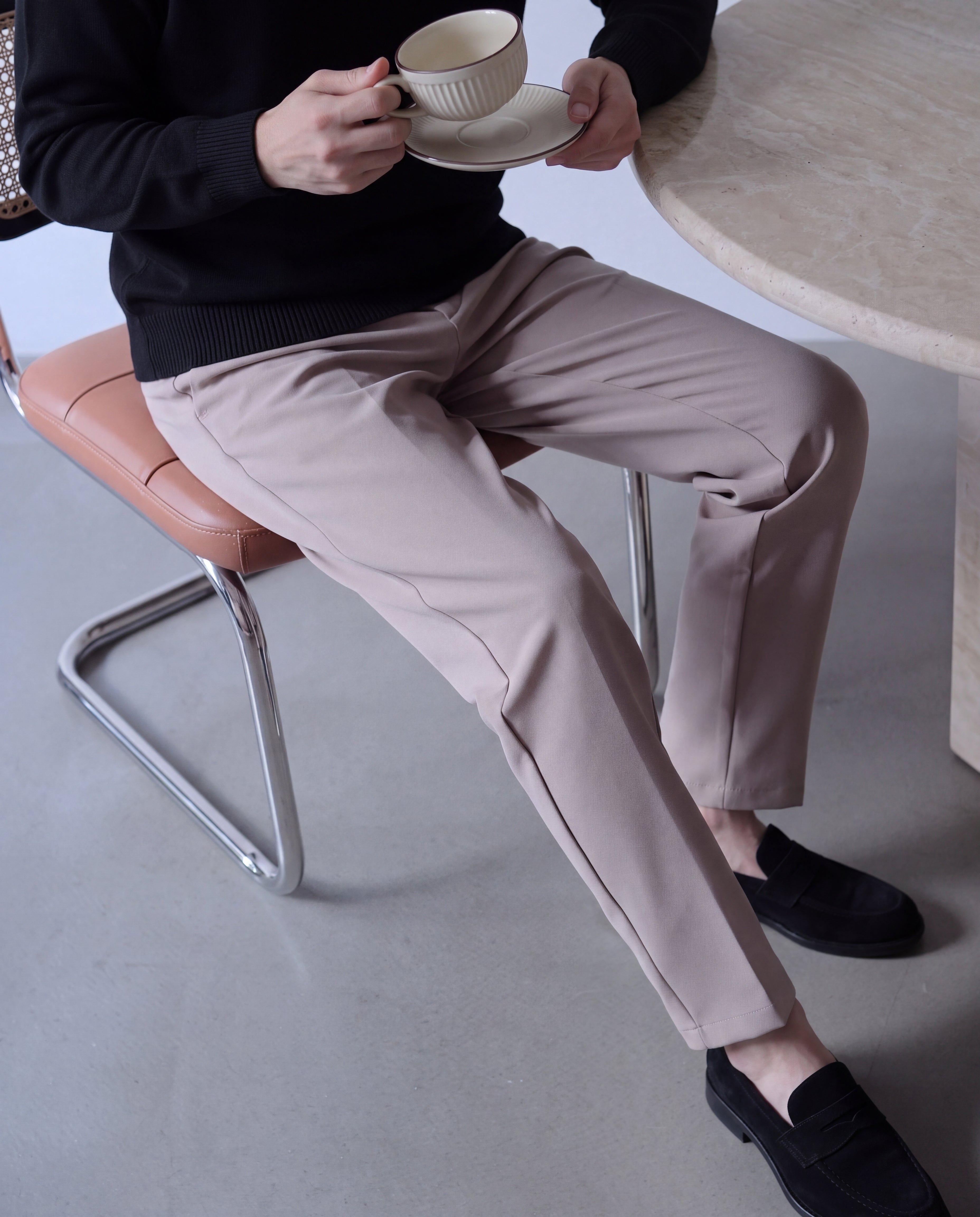 Foundational Classic-Fit Trousers Soft Beige