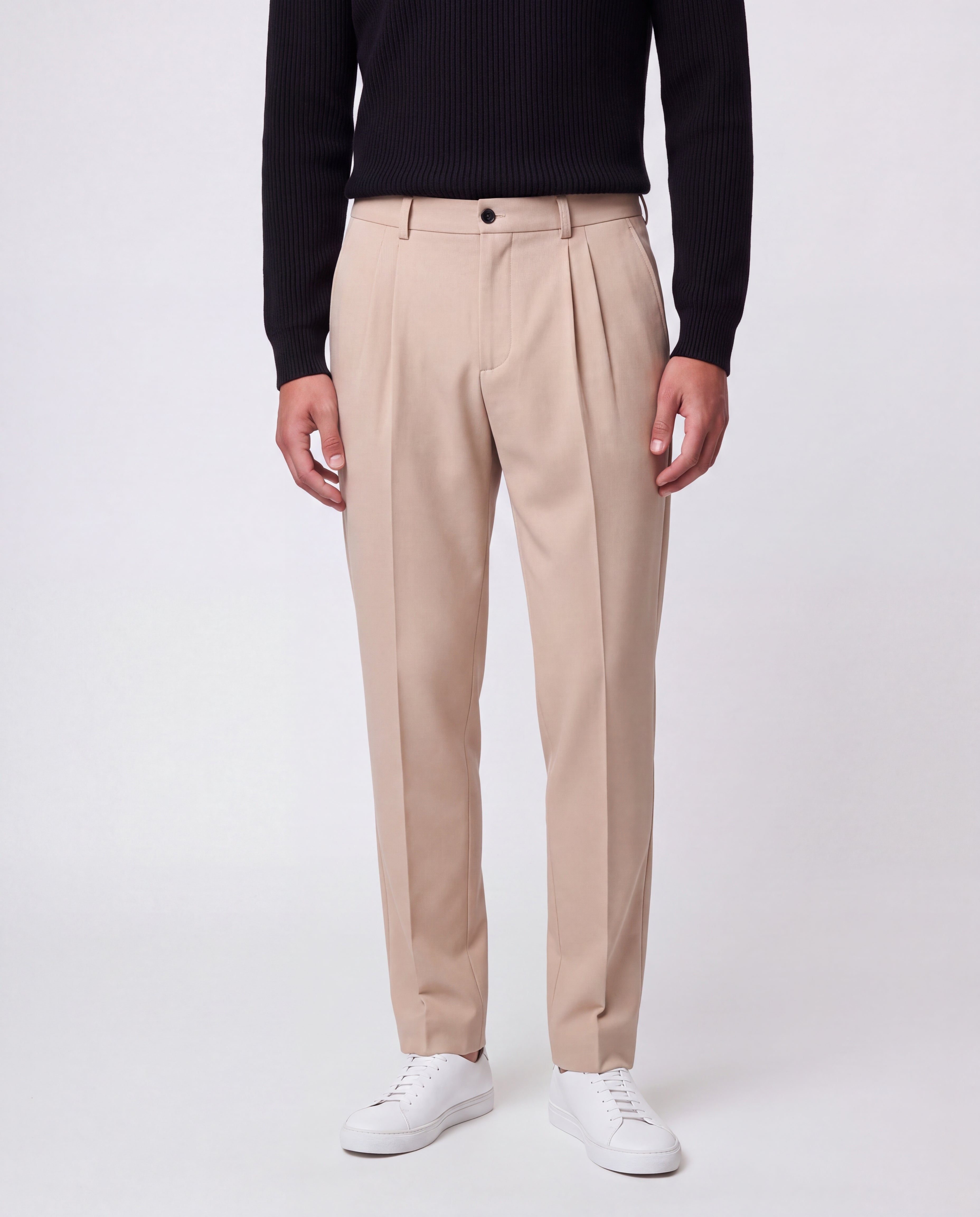 Foundational Classic-Fit Trousers Soft Beige